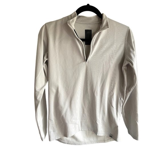 NIKE ACG Women Dri Fit Base Layer Silver Gray 1/4 Zip Mock Pullover M 8-10 - Picture 1 of 14